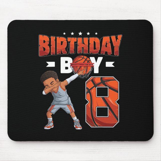Dabbing Basketball Spieler 8 Jahre alter Junge 8.  Mousepad (Vorne)