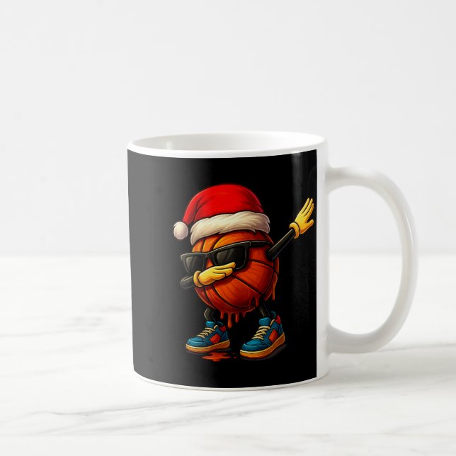 Dabbing Basketball Sungles Funny Christmas Tee Boy Kaffeetasse (Rechts)