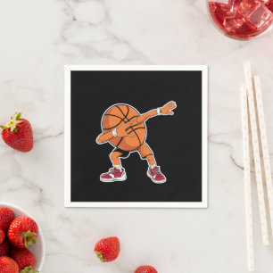 Dabbing Basketballball Lustiger Sportler Serviette