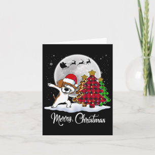 Dabbing Beagle Dab Dog Weihnachtsmannmütze Weihnac Karte