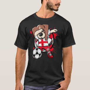 Dabbing Beagle Dog England Fußballfans Jersey Foot T-Shirt