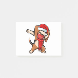Dabbing Beagle trägt Gesichtsmaske Dab Tanz Niedli Post-it Klebezettel