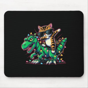 Dabbing Bengalische Katze auf Weihnachtsleuchten D Mousepad