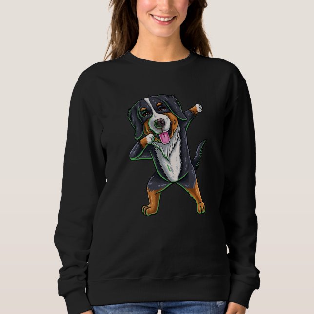 Dabbing Bernese Mountain Dog Premium Sweatshirt (Vorderseite)