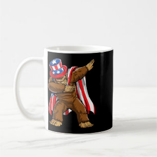 Dabbing Bigfoot 4. Juli Sasquatch Amerikanische Fl Kaffeetasse