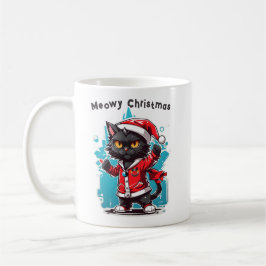 Dabbing Black Cat: Meowy Weihnachtsfeierlichkeiten Kaffeetasse