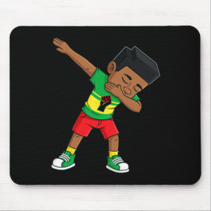 Dabbing Black King Juneteenth Brown Skin Boys Kind Mousepad
