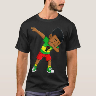 Dabbing Black King Juneteenth Brown Skin Boys Kind T-Shirt