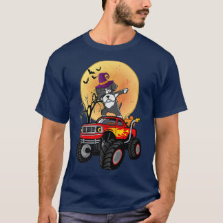 Dabbing Boer Hund Hexenhut auf Monster LKW Funny T-Shirt