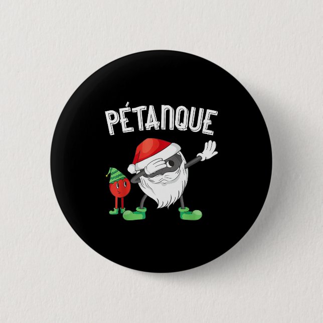 Dabbing Boules Ball Dab Christmas Cap Bouler Boule Button (Vorderseite)