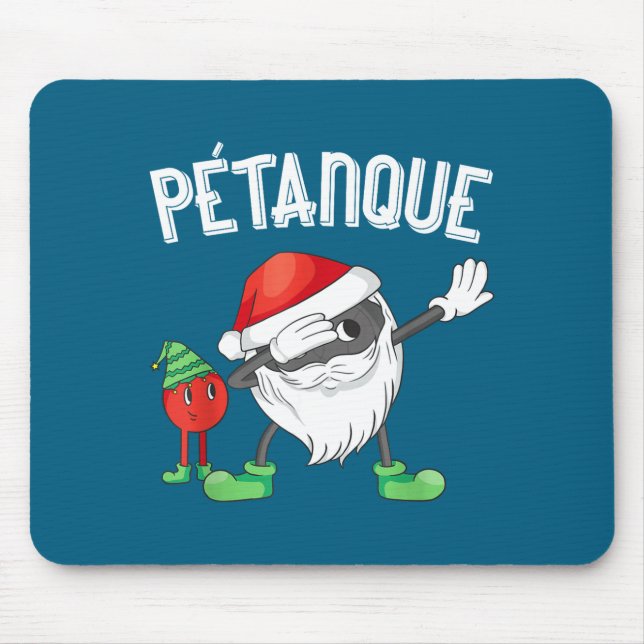 Dabbing Boules Ball Dab Christmas Cap Bouler Boule Mousepad (Vorne)