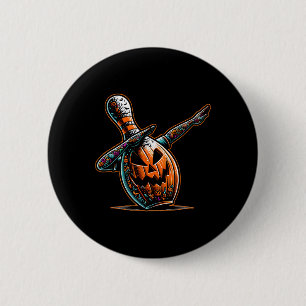 Dabbing Bowling Button Bowler Kürbislaterne Spooky