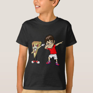 Dabbing Boy Dance Kid Meme Jersey Dab Pizza Gesche T-Shirt