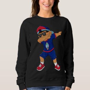 Dabbing Boy Guam Flag Kids Dab Dab Dance Sweatshirt