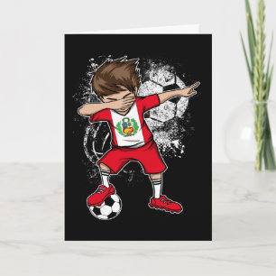 Dabbing Boy Peru Fußball-Shirt Jersey Peruanisches Karte