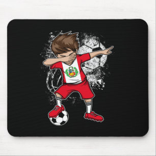 Dabbing Boy Peru Fußballtrikot Peruanisches Fußbal Mousepad