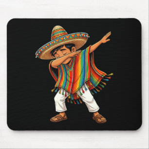 Dabbing-Boy-Sombrero-Serape-Cinco-de-Mayo-Party Mousepad