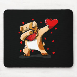 Dabbing Bulldog Face Mask Dab Dance Valentine Gift Mousepad