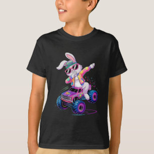 Dabbing Bunny Frohe Ostern Monster Truck Jungen He T-Shirt
