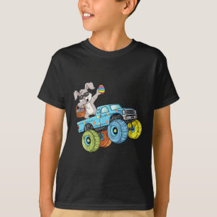 Dabbing Bunny Frohe Ostern Monster Truck Jungen Mä T-Shirt