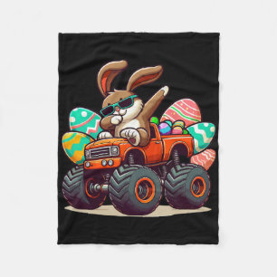 Dabbing Bunny Happy Osterjunge Kinder Monster Truc Fleecedecke