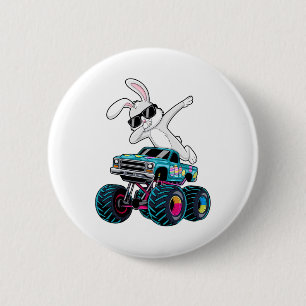 Dabbing Bunny Happy Ostermonster LKW Liebhaber Ki Button
