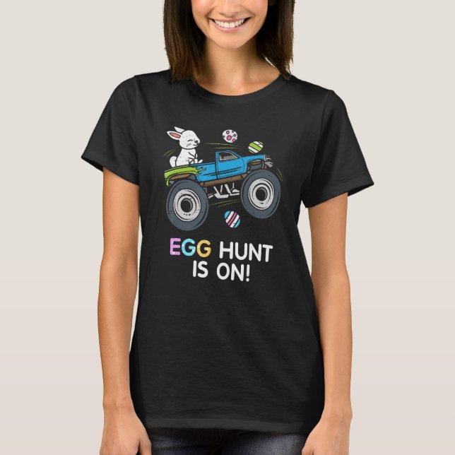 Dabbing Bunny Happy Ostermonster LKW Liebhaber Ki T-Shirt (Vorderseite)