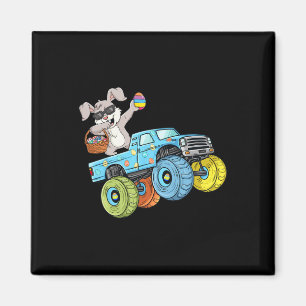 Dabbing Bunny Happy Ostermonster Truck Boys Girl Magnet