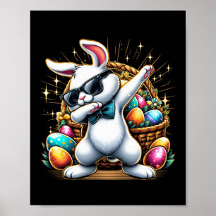 Dabbing Bunny Kaninchen Ostern Eierjagd Jungen Kin Poster