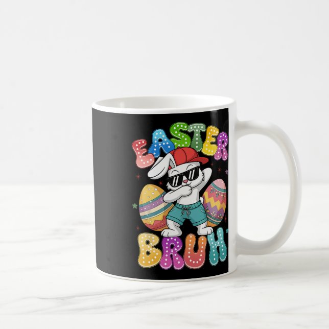 Dabbing Bunny Oaster Bruh Meme Funny Sprichwort Te Kaffeetasse (Rechts)