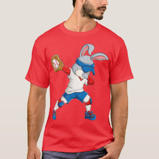 Dabbing Bunny Ostertag Baseball Catcher Frohe Oste T-Shirt