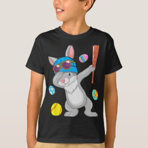 Dabbing Bunny Playing Lesson Softball Osterkostüm T-Shirt