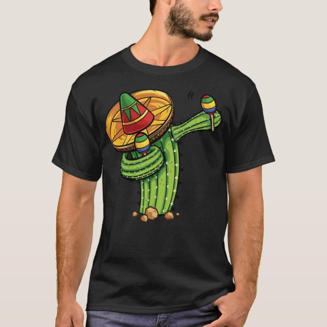 Dabbing Cactus Shirt Cinco de Mayo Fiesta (Vorderseite)