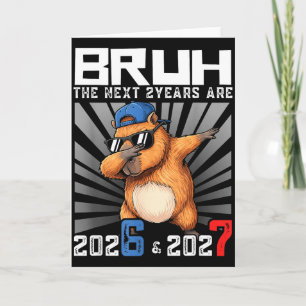 Dabbing Capybara 67 Neujahr 2026 Jungen Kinder Neu Karte