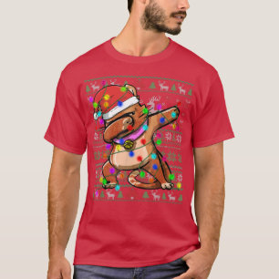 Dabbing Cat Fairy Lights Ugusweihnachtssaft Co T-Shirt