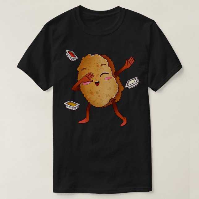 Dabbing Chicken Nugget T-Shirt (Design vorne)