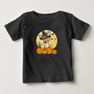 Dabbing Chihuahua Dab Dance Funny Hund Halloween Baby T-shirt