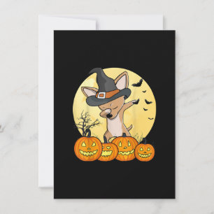 Dabbing Chihuahua Dab Dance Funny Hund Halloween Dankeskarte