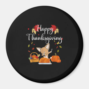 Dabbing Chihuahua DogTürkei Glückwunsch Thanksgivi Magnet