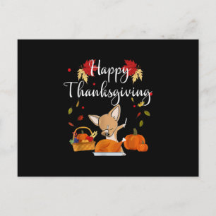 Dabbing Chihuahua DogTürkei Glückwunsch Thanksgivi Postkarte