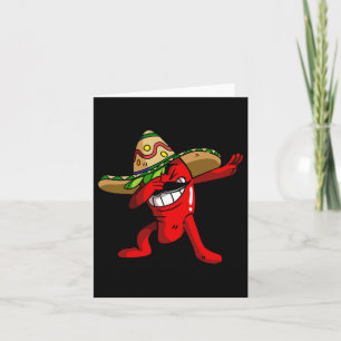 Dabbing Chili Pepper Shirt Karte