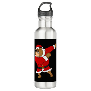 Dabbing Christmas Bulldog Funny Cute Christmas Dog Edelstahlflasche
