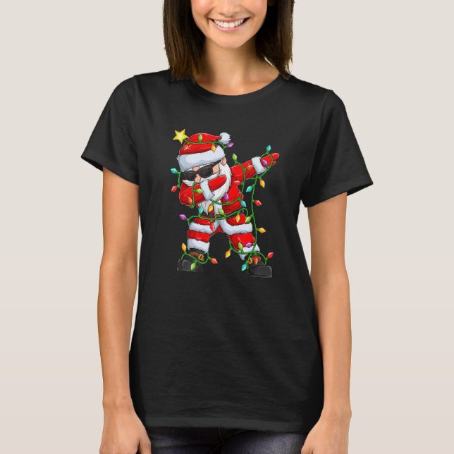 Dabbing Christmas Santa Hat Xmas PJ Costume  1 T-Shirt (Vorderseite)