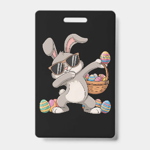 Dabbing Dab-Hase Bunny Ostereier Korb Ausweis