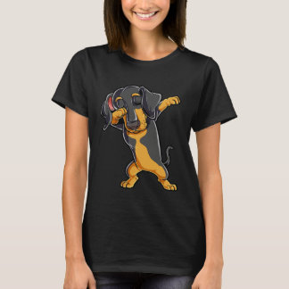Dabbing Dachshund  Dog   Boys Kids Dab Dance T-Shirt
