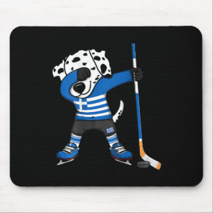 Dabbing Dalmatian Griechenland Eishockey-Fans Jers Mousepad
