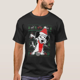 Dabbing Dalmatian Ugly Christmas Sweater Party Cos T-Shirt