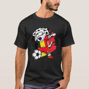 Dabbing Dalmatiner Belgium Soccer Fans Jersey Foot T-Shirt