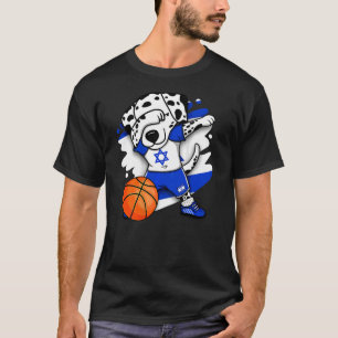 Dabbing Dalmatiner Dog Israel Basketball Jersey Bb T-Shirt