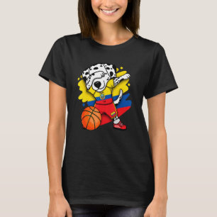 Dabbing Dalmatiner Ecuador Basketball Fans Jersey T-Shirt